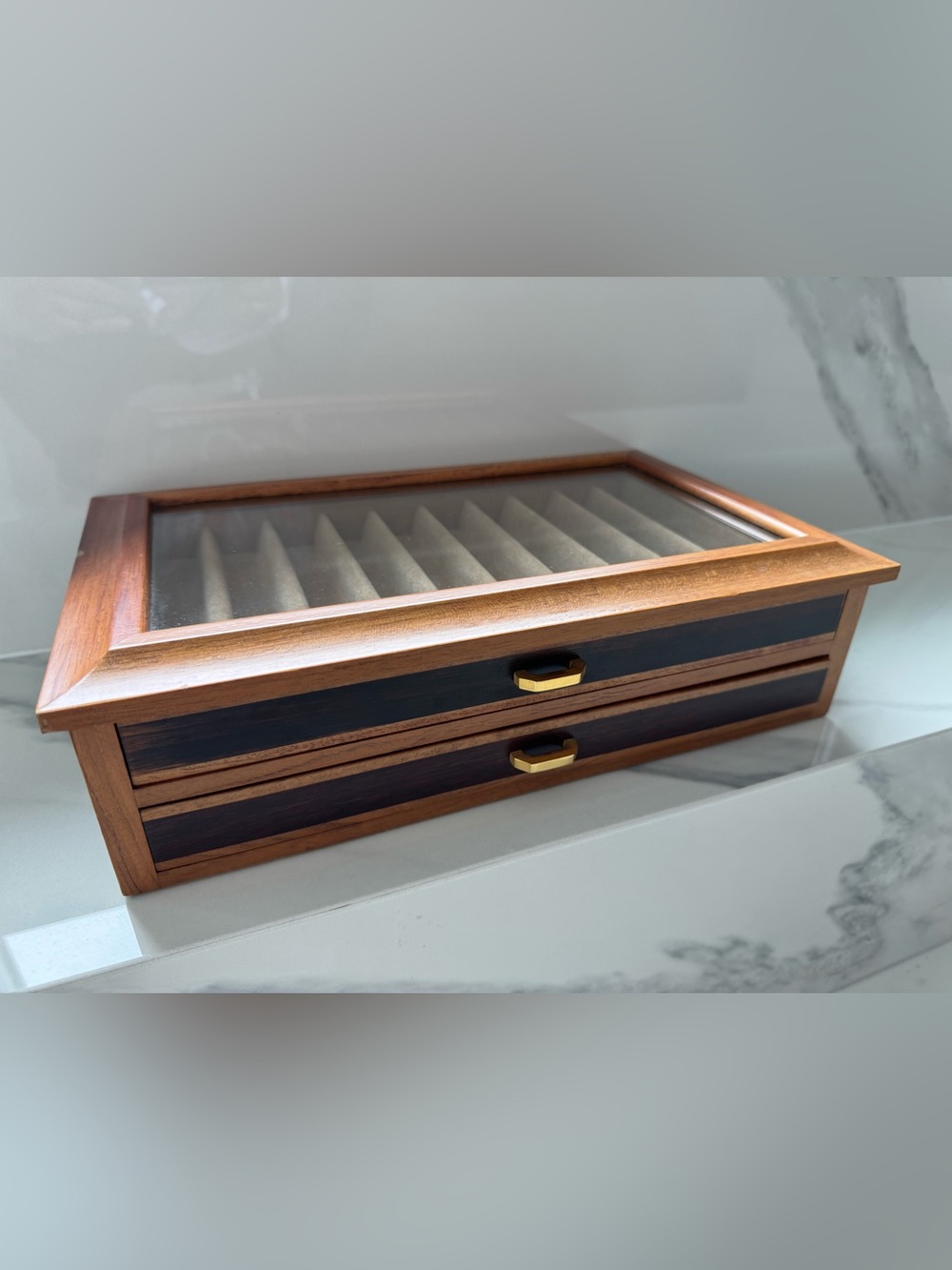 Wood Pen Storage Box